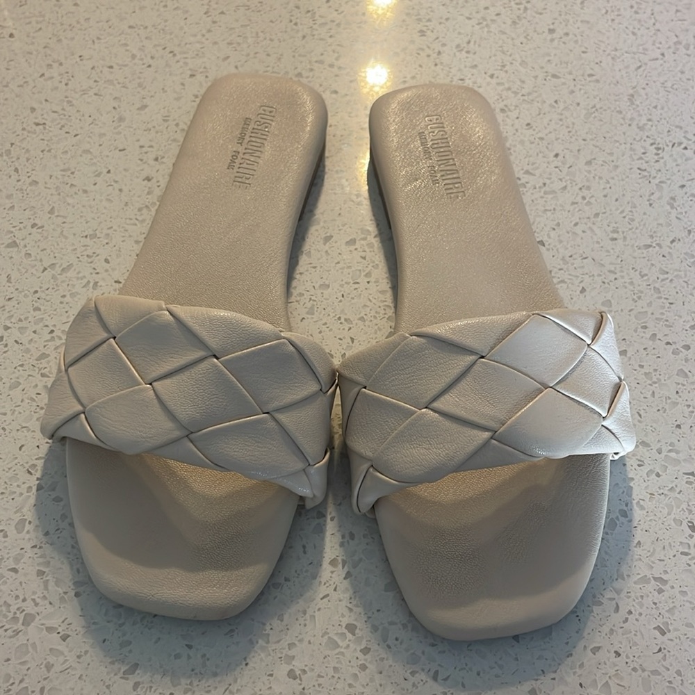 White sandals